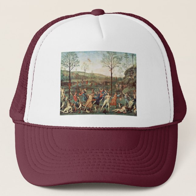 Amor Fight Against Chastity By Perugino Pietro Trucker Hat (Front)