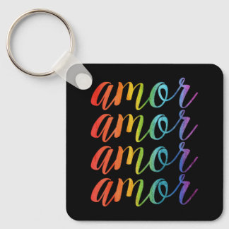 Amor in Rainbows Keychain