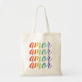 Amor in Rainbows Tote Bag