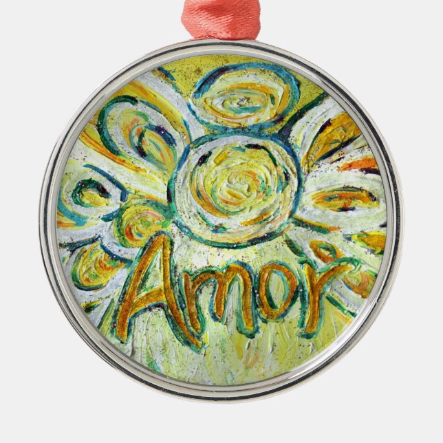 Amor Inspirational Angel Word Ornament (Front)