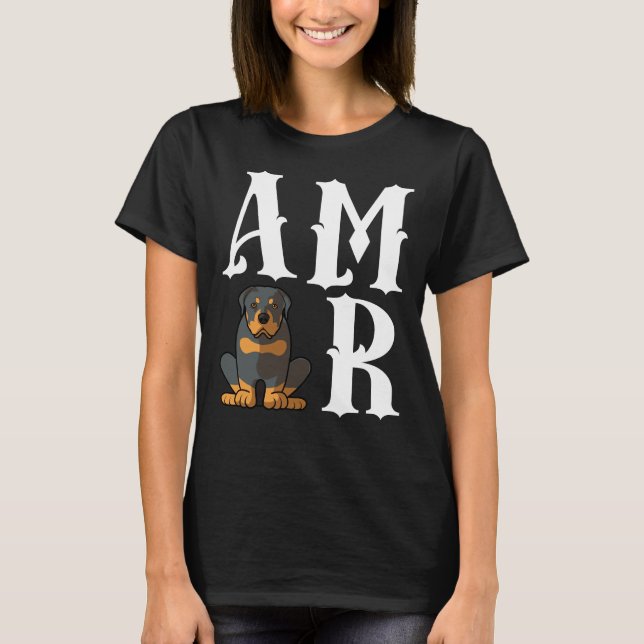 Amor Love Rottweiler Dog Mom T-Shirt (Front)