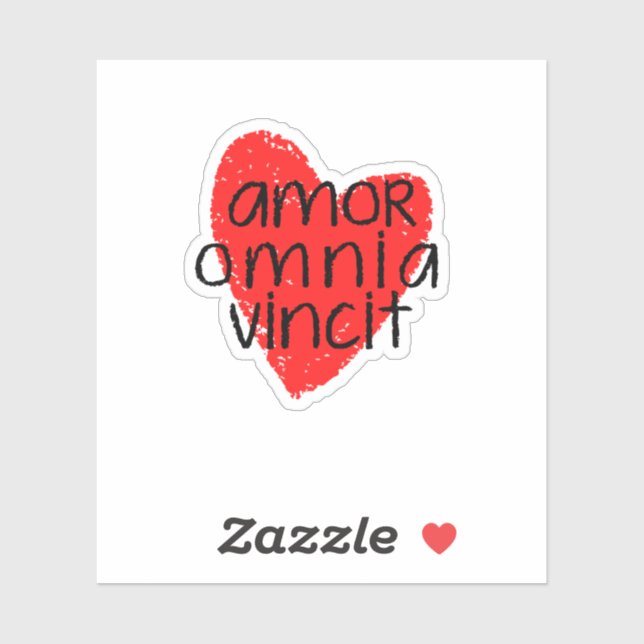 Amor Omnia Vincit (Love Conquers All)  Sticker (Sheet)