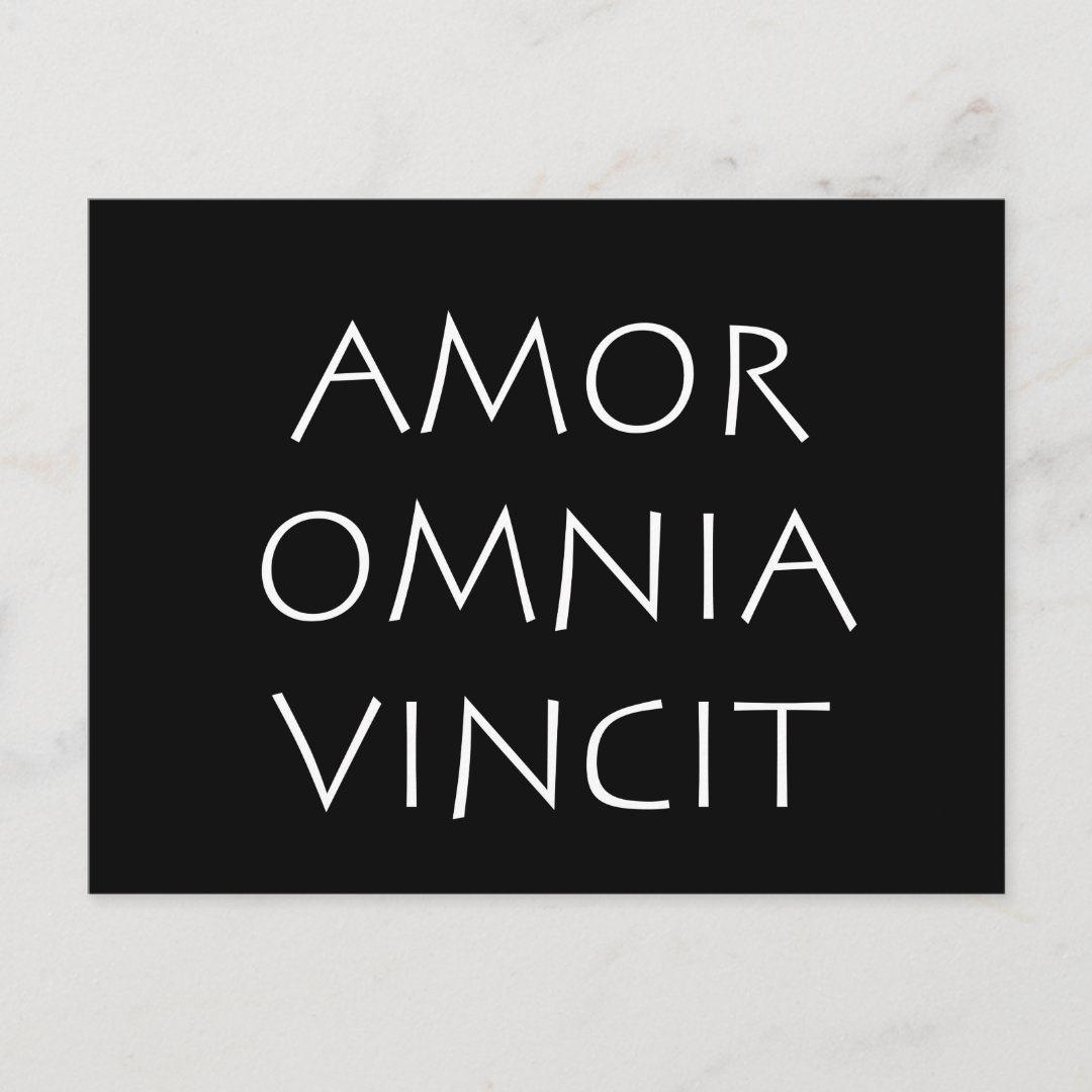 Amor Omnia Vincit Postcard Zazzle