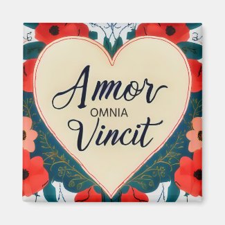 Amor Omnia Vincit   - quote Magnet