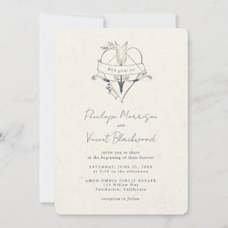 AMOR OMNIA VINCIT Wedding Invitation