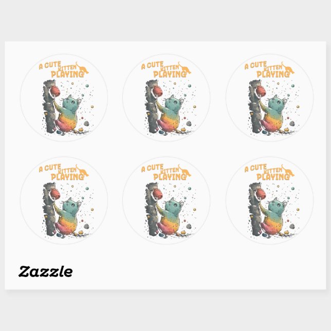 Amor Peludo Classic Round Sticker (Sheet)