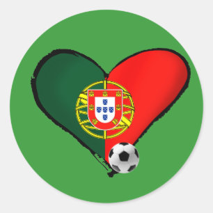 Amor, Portugal e Futebol - O que mais vôce quer ? Classic Round Sticker