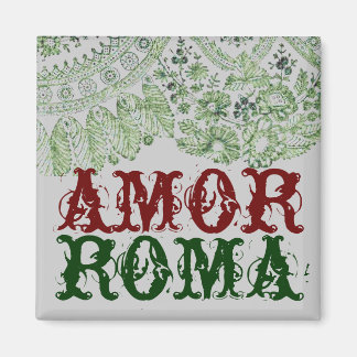 Amor Roma With Green Lace Magnet