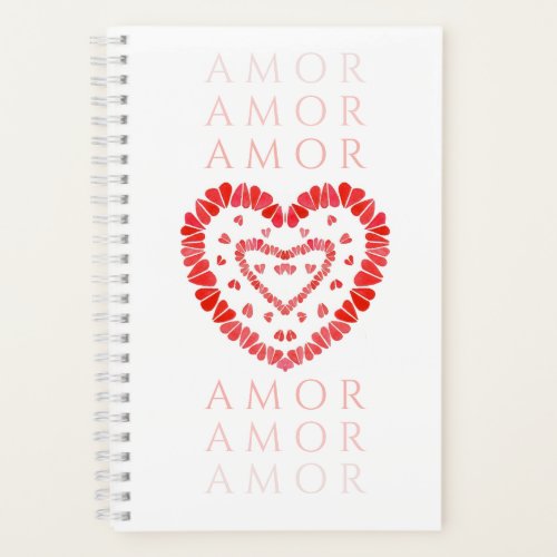 AMOR_SPANISH LOVE 55x85 Spiral Notebook