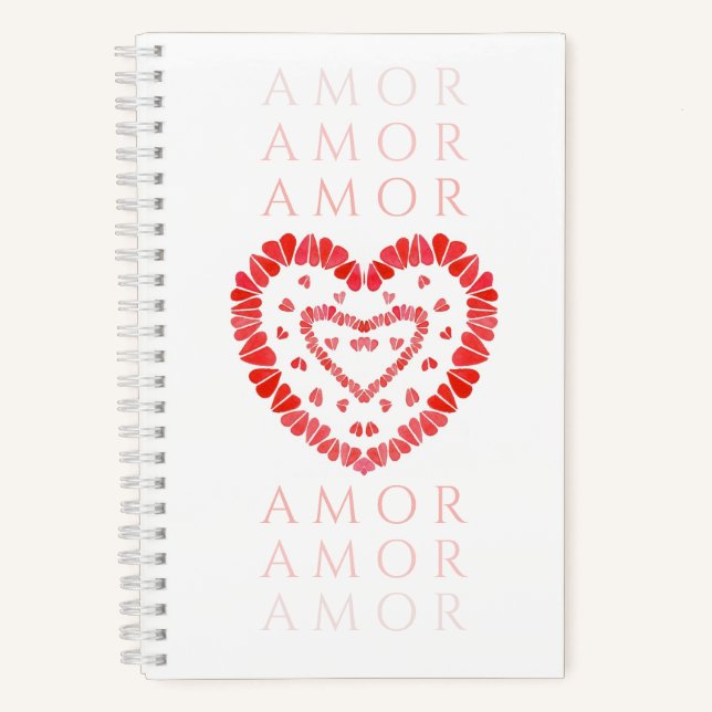 AMOR-SPANISH LOVE 5.5x8.5 Spiral Notebook (Front)