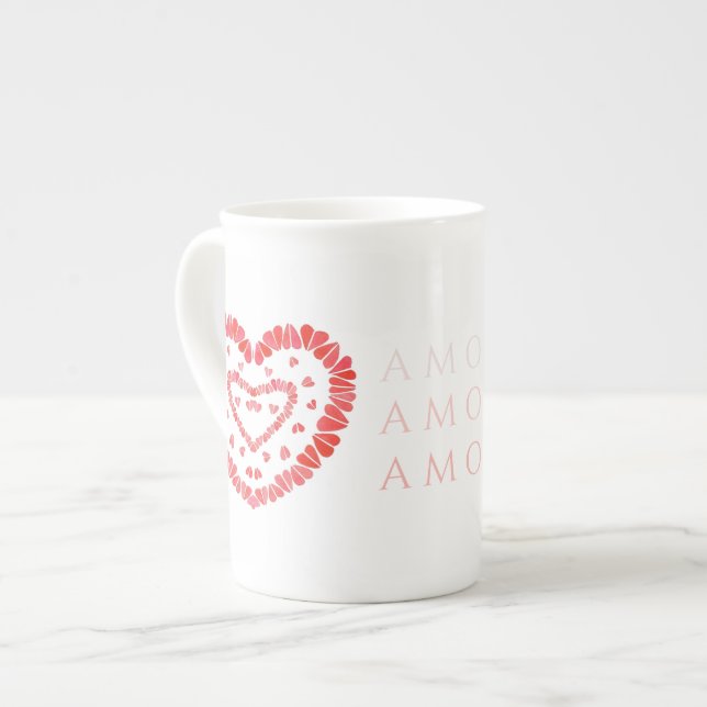 AMOR-SPANISH LOVE Bone China Mug  (Front Left)