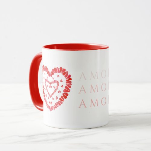 AMOR_SPANISH LOVE Red Combo Mug