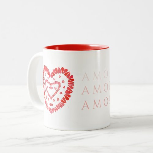 AMOR_SPANISH LOVE Red Two_Tone Mug