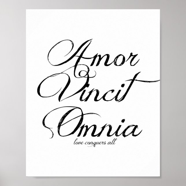 "Amor Vincit Omnia" 8x10 Print (Front)