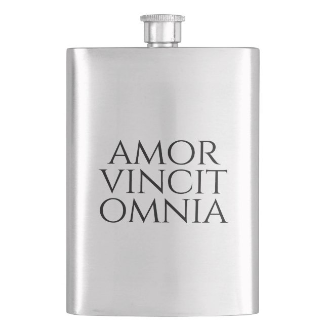 Amor Vincit Omnia Flask (Front)