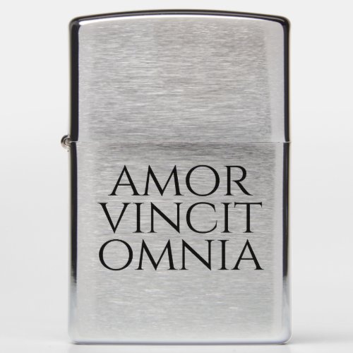 Amor Vincit Omnia _ Latin Phrases Zippo Lighter
