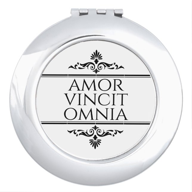Amor Vincit Omnia - Love Conquers All Compact Mirror (Front)