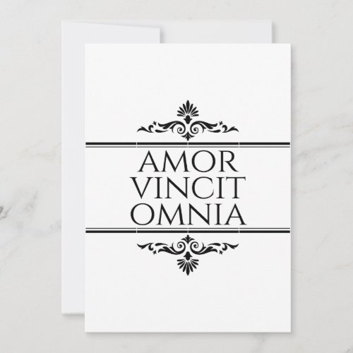 Amor Vincit Omnia _ Love Conquers All Holiday Card