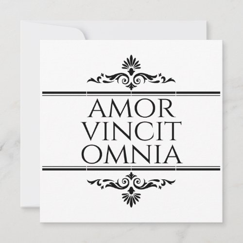 Amor Vincit Omnia _ Love Conquers All Invitation