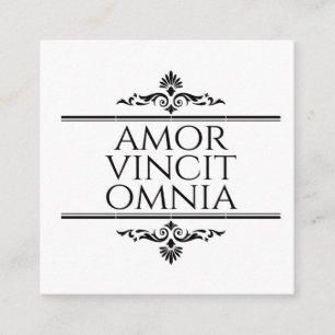 Amor Vincit Omnia Love Conquers All Latin Phrases Enclosure Card