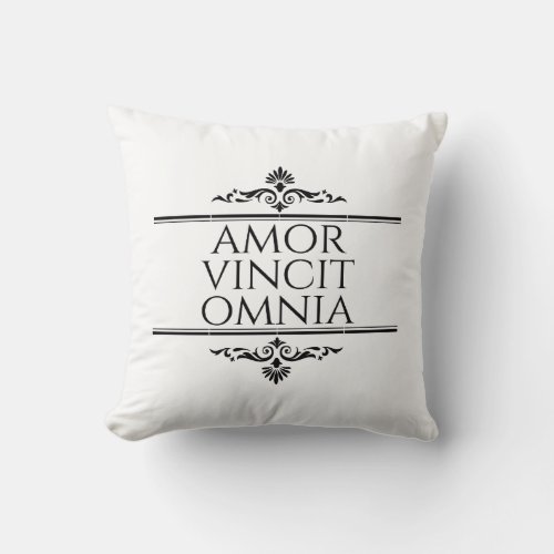 Amor Vincit Omnia _ Love Conquers All Throw Pillow