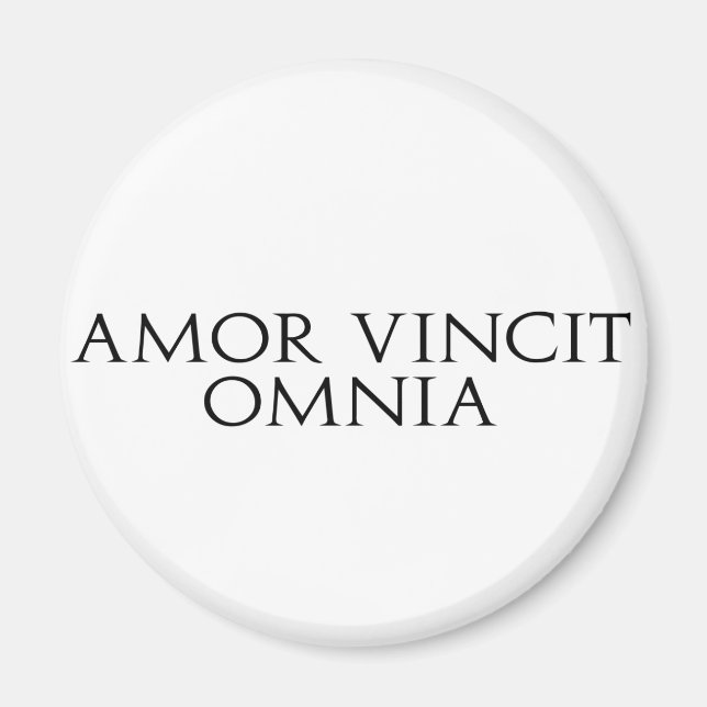Amor Vincit Omnia Magnet (Front)