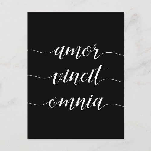 Amor vincit omnia postcard