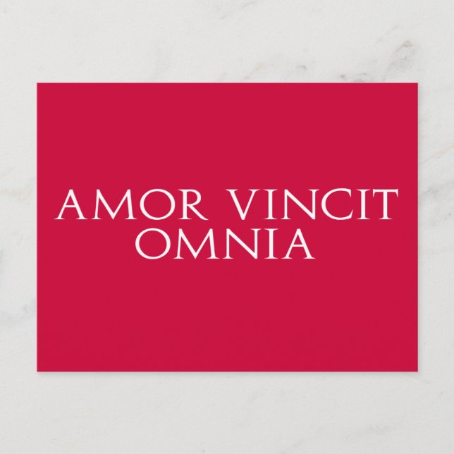 Amor Vincit Omnia Postcard (Front)