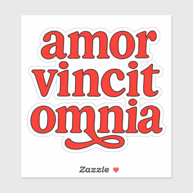 Amor vincit omnia sticker (Sheet)