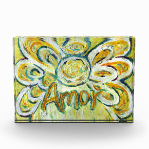 Amor Word Guardian Angel Art Custom Paperweight Acrylic Award