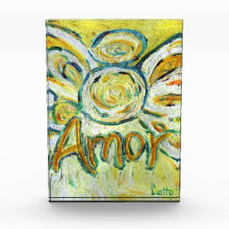 Amor Word Guardian Angel Art Custom Paperweights Acrylic Award