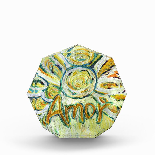Amor Word Guardian Angel Art Custom Paperweights Acrylic Award (Front)