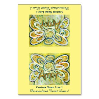 Amor Word Inspirational Angel Customize Table Tent Table Number