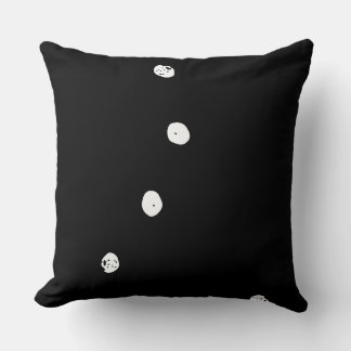 Amora a abstract black and white throw pillow