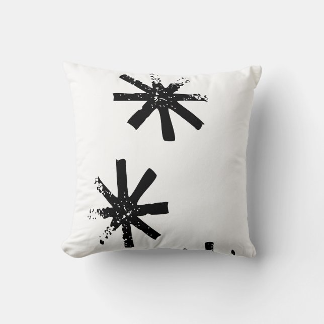 Amora asterix inverted throw pillow (Front)