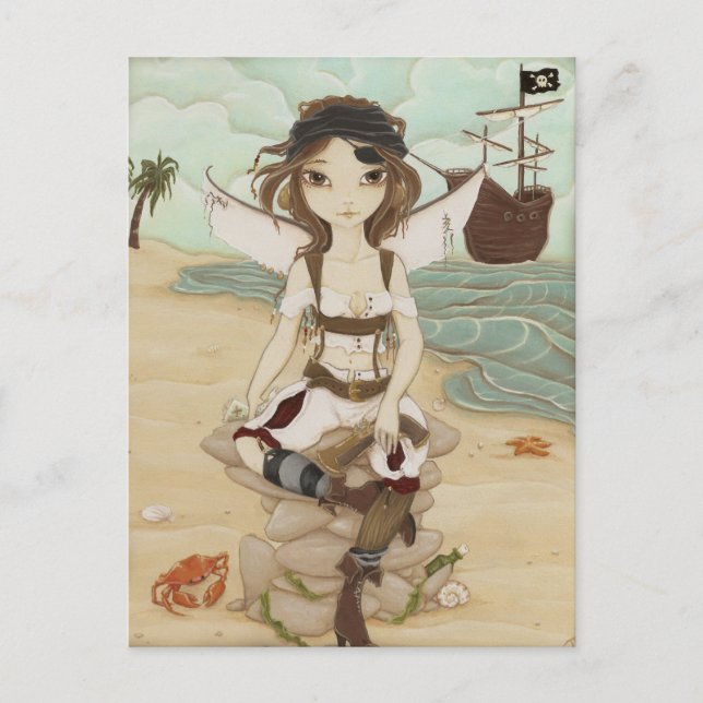 Amora - Fairy pirate postcard (Front)