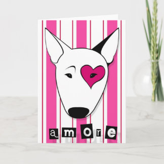 Amore Bull Terrier Card