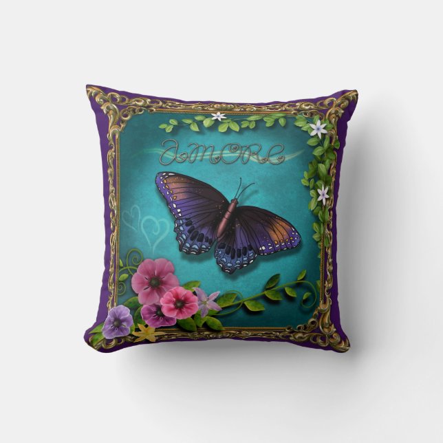 Amore (Butterfly Version 1) Pillow (Front)