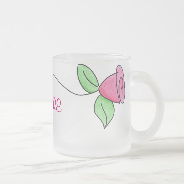 AMORE FROSTED GLASS COFFEE MUG (Right)