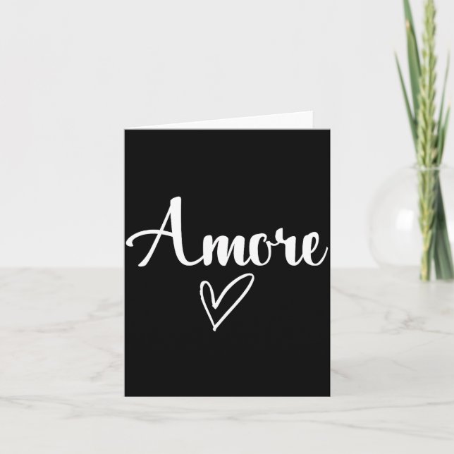Amore - Italian Love Valentine's Day  Card (Front)