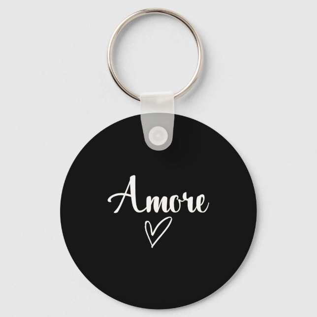 Amore - Italian Love Valentine's Day  Keychain (Front)