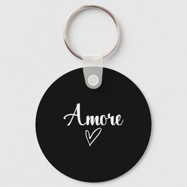 Amore Italian Love Valentines Day  Keychain (Front)