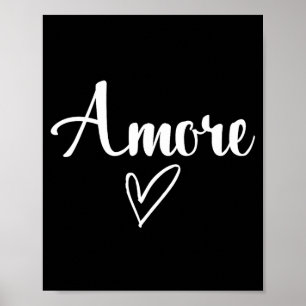 Amore Italian Love Valentines Day Poster