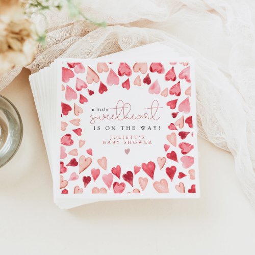 AMORE Little Sweetheart Valentine Day Baby Shower Napkins