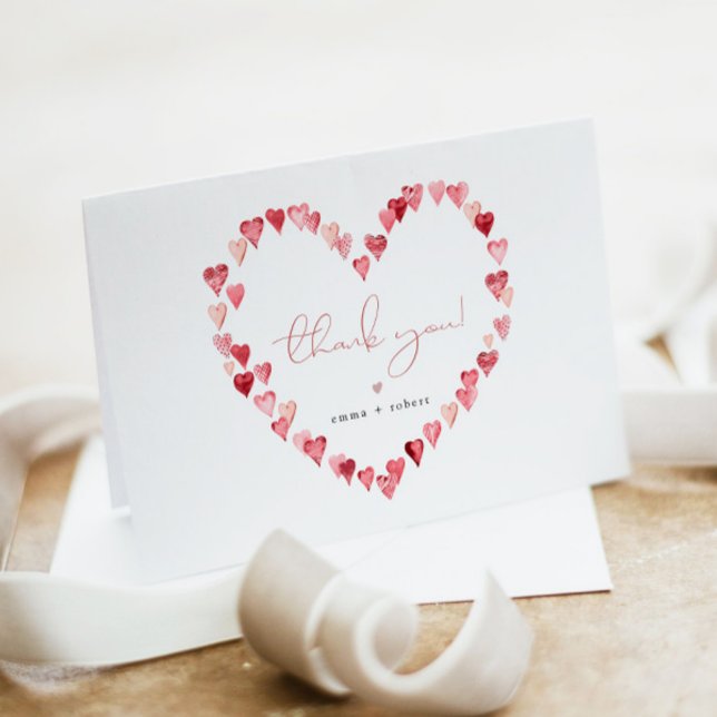AMORE Little Sweetheart Valentine Day Baby Shower Thank You Card (Creator Uploaded)