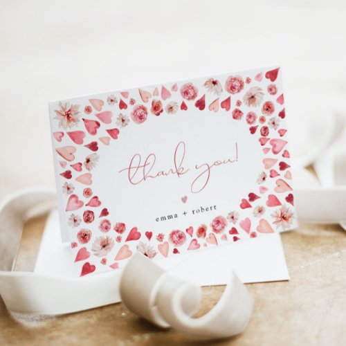AMORE Little Sweetheart Valentine Day Baby Shower Thank You Card