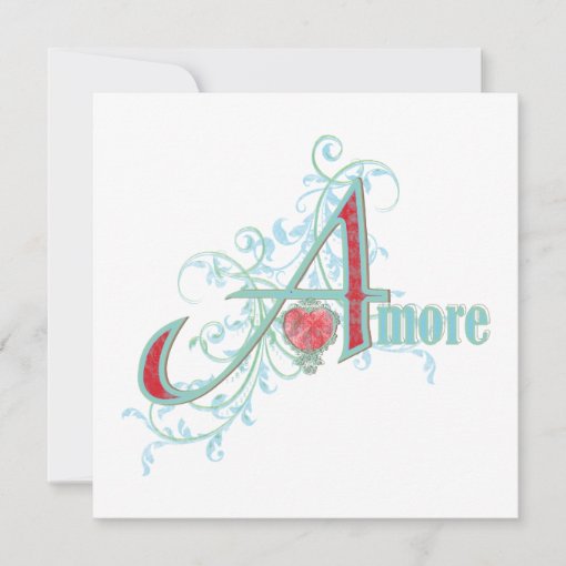 AMORE - Love - Greeting Card | Zazzle