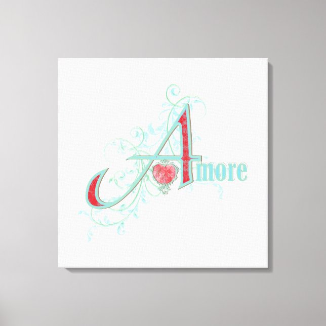 AMORE - Love - Wrapped Canvas Print (Front)