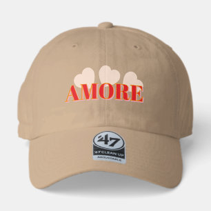Amore Pink Heart 2D Lettering Red 47 Brand Hat