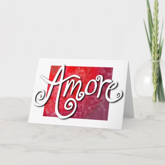 Amore - reverse red jazzy holiday card (Front)